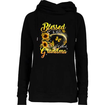 Blessed To Be Called Grandma Tee Sunflower Womens Funnel Neck Pullover Hood