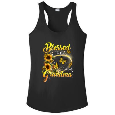 Blessed To Be Called Grandma Tee Sunflower Ladies PosiCharge Competitor Racerback Tank