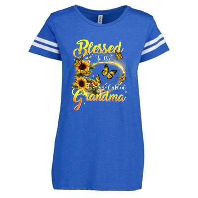 Blessed To Be Called Grandma Tee Sunflower Enza Ladies Jersey Football T-Shirt