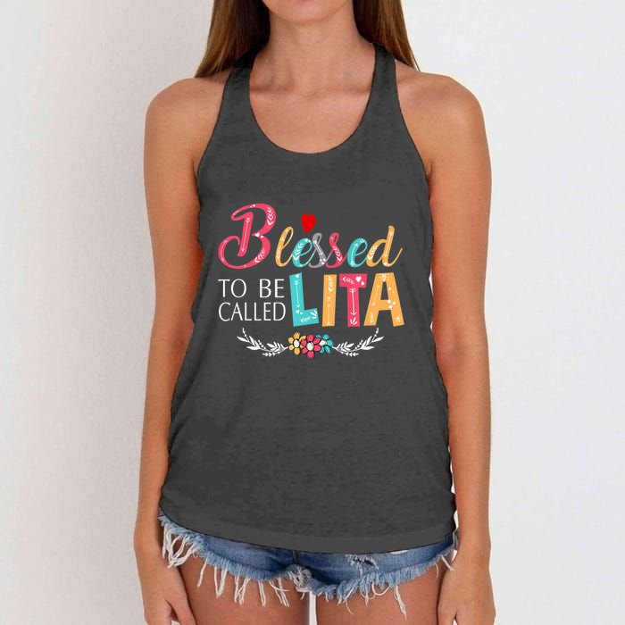 Blessed To Be Called Lita MotherS Day Women's Knotted Racerback Tank