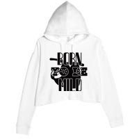 Born To Be Mild Crop Fleece Hoodie