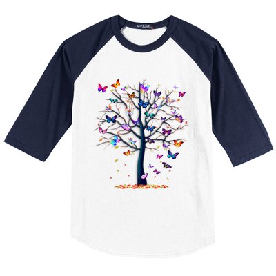 Butterfly Tree Beautiful Baseball Sleeve Shirt