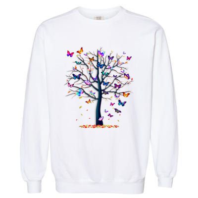 Butterfly Tree Beautiful Garment-Dyed Sweatshirt