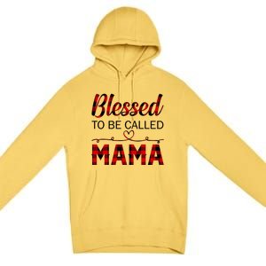 Blessed To Be Called Mama Red Plaid Mother's Day Premium Pullover Hoodie