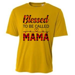 Blessed To Be Called Mama Red Plaid Mother's Day Cooling Performance Crew T-Shirt