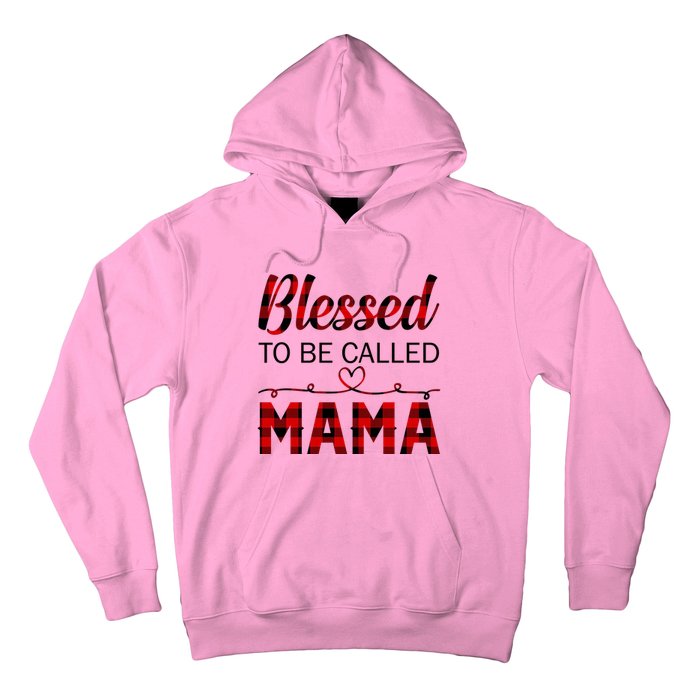 Blessed To Be Called Mama Red Plaid Mother's Day Hoodie