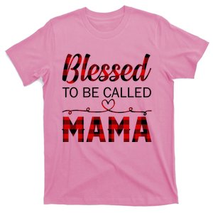 Blessed To Be Called Mama Red Plaid Mother's Day T-Shirt