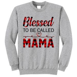 Blessed To Be Called Mama Red Plaid Mother's Day Sweatshirt