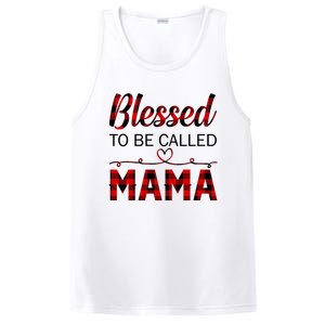 Blessed To Be Called Mama Red Plaid Mother's Day PosiCharge Competitor Tank