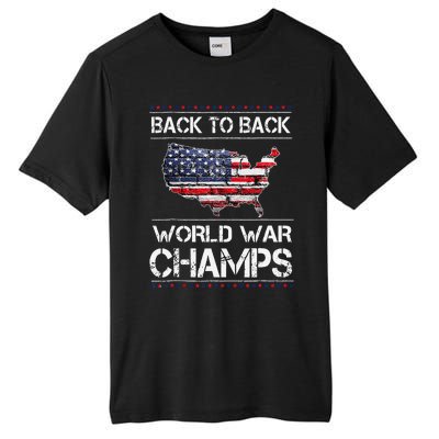 Back To Back Undefeated World War Champs Tall Fusion ChromaSoft Performance T-Shirt