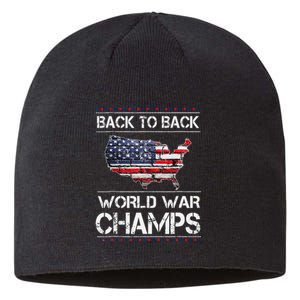 Back To Back Undefeated World War Champs Sustainable Beanie