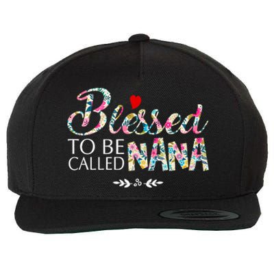 Blessed To Be Called Nana Mothers Day Wool Snapback Cap