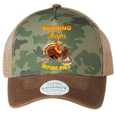 Burning Thighs Before Pies Turkey Trot Running Thanksgiving Legacy Tie Dye Trucker Hat