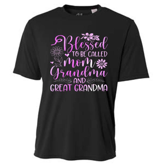 Blessed To Be Called Mom Grandma Cooling Performance Crew T-Shirt