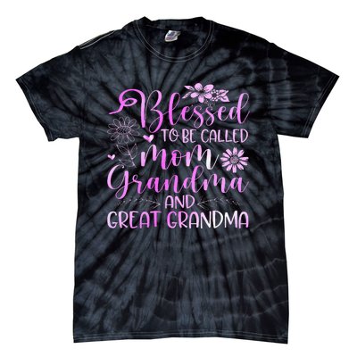 Blessed To Be Called Mom Grandma Tie-Dye T-Shirt