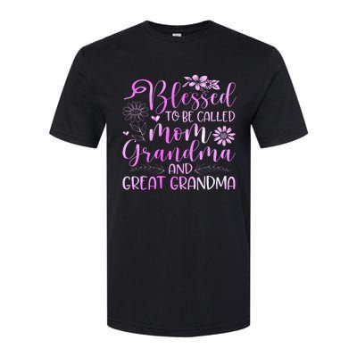 Blessed To Be Called Mom Grandma Softstyle CVC T-Shirt