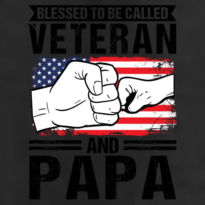 Blessed To Be Called Veteran And Papa Grandfather Gift Cool Comfort Performance Bucket Hat
