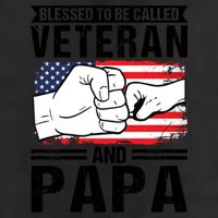 Blessed To Be Called Veteran And Papa Grandfather Gift Adult Drive Performance Visor