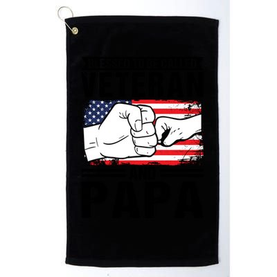 Blessed To Be Called Veteran And Papa Grandfather Gift Golf Towel