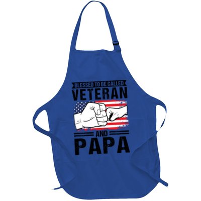 Blessed To Be Called Veteran And Papa Grandfather Gift Apron