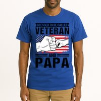 Blessed To Be Called Veteran And Papa Grandfather Gift Tall T-Shirt