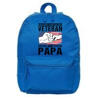 Blessed To Be Called Veteran And Papa Grandfather Gift 16 in Basic Backpack