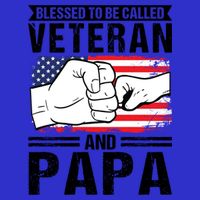 Blessed To Be Called Veteran And Papa Grandfather Gift 16 in Basic Backpack