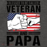 Blessed To Be Called Veteran And Papa Grandfather Gift Vector Backpack