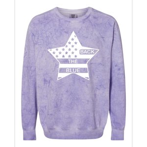 Back The Blue Colorblast Crewneck Sweatshirt