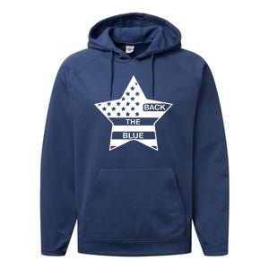 Back The Blue Performance Fleece Hoodie