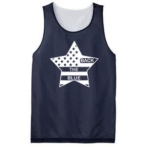 Back The Blue Mesh Reversible Basketball Jersey Tank