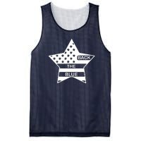 Back The Blue Mesh Reversible Basketball Jersey Tank