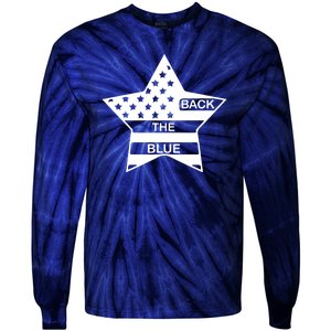 Back The Blue Tie-Dye Long Sleeve Shirt