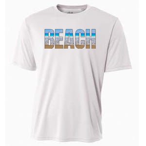 Beach The Beach Is My Happy Place Life Is Better Cooling Performance Crew T-Shirt