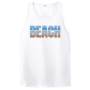 Beach The Beach Is My Happy Place Life Is Better PosiCharge Competitor Tank