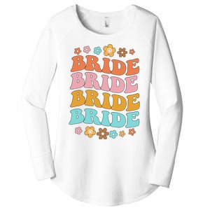 Bride To Be Bridal Shower Groovy Bachelorette Party Matching Women's Perfect Tri Tunic Long Sleeve Shirt