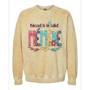 Blessed To Be Called Memere MotherS Day Colorblast Crewneck Sweatshirt