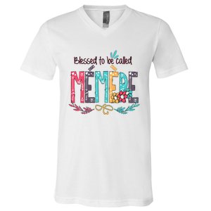 Blessed To Be Called Memere MotherS Day V-Neck T-Shirt