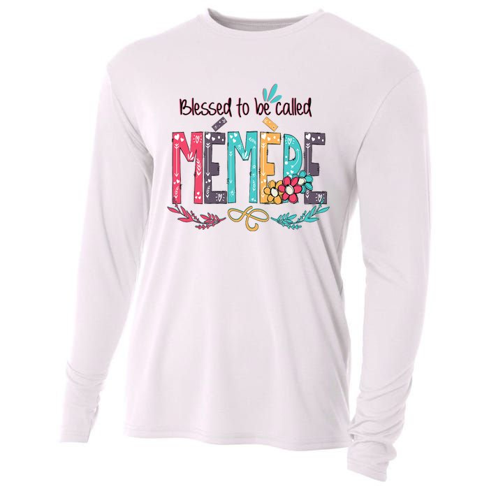 Blessed To Be Called Memere MotherS Day Cooling Performance Long Sleeve Crew