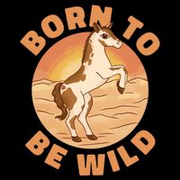 Born To Be Wild Horse Sunset Sustainable Bucket Hat