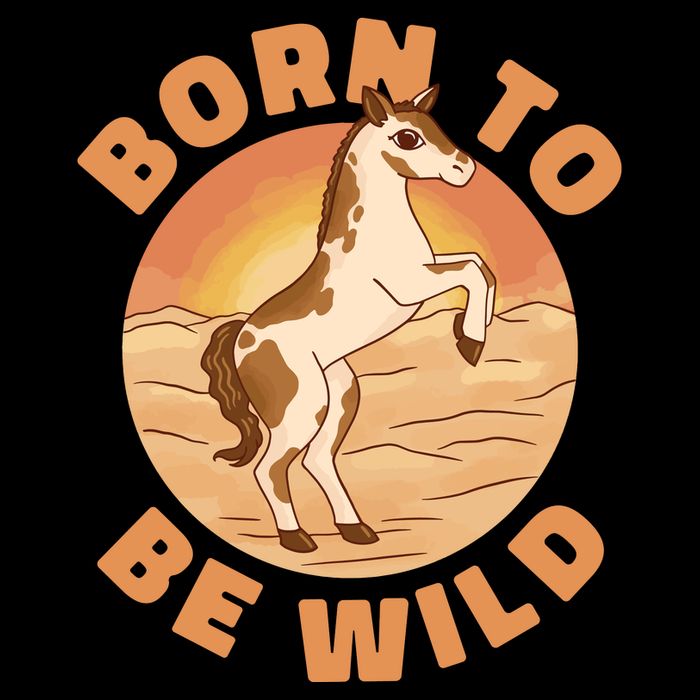 Born To Be Wild Horse Sunset Sustainable Bucket Hat