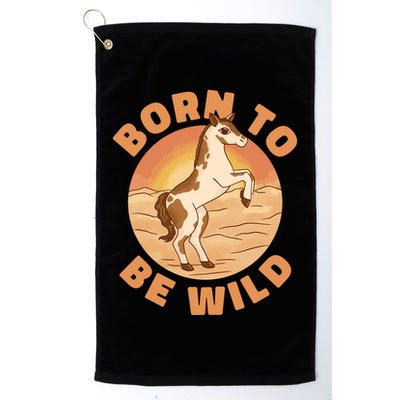 Born To Be Wild Horse Sunset Golf Towel