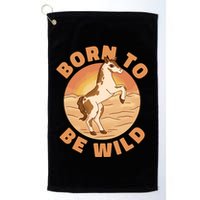 Born To Be Wild Horse Sunset Golf Towel