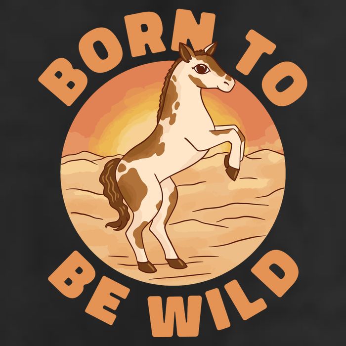 Born To Be Wild Horse Sunset Golf Towel