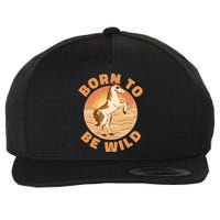 Born To Be Wild Horse Sunset Wool Snapback Cap