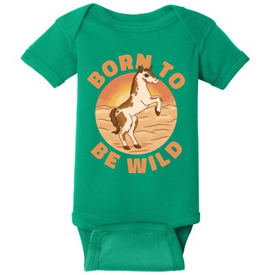 Born To Be Wild Horse Sunset Baby Bodysuit