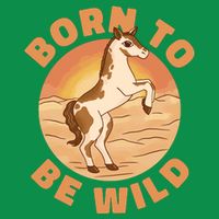 Born To Be Wild Horse Sunset Kids T-Shirt