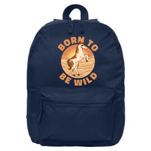 Born To Be Wild Horse Sunset 16 in Basic Backpack