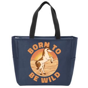 Born To Be Wild Horse Sunset Zip Tote Bag