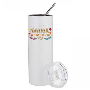 Blessed To Be Called Nana Nana Turkey Thanksgiving Stainless Steel Tumbler